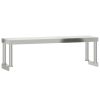 Kitchen Work Table with Overshelf 43.3"x21.7"x47.2" Stainless Steel