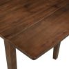 TOPMAX 3-Piece Wood Drop Leaf Breakfast Nook Dining Table Set with 2 X-back Chairs for Small Places, Brown