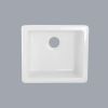 21"L x 18.5" W White Ceramic Single Bowl Kitchen Sink