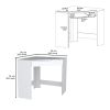 White Corner Desk with Compact Design and Drawer, White