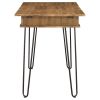 Rustic Amber Writing Desk with 4 Hidden Storages
