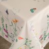 Watercolor Flowers Easter Tablecloth Non Iron Stain Resistant Table Cover Rectangle 70x108 inch