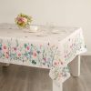 Watercolor Party Flowers Rectangular Easter Tablecloth Non Iron Stain Resistant 70x120 inch
