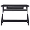 Black and Chrome Computer Desk with Keyboard Tray