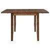 TOPMAX 3-Piece Wood Drop Leaf Breakfast Nook Dining Table Set with 2 X-back Chairs for Small Places, Brown