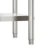Kitchen Work Table with Overshelf 43.3"x21.7"x47.2" Stainless Steel
