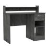 Charlotte Computer Desk with 2 Storage Shelves and Drawer