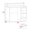 Charlotte Computer Desk with 2 Storage Shelves and Drawer