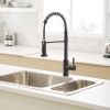 Commercial Black Kitchen Faucet with Pull Out Sprayer, Single Handle Single Lever Kitchen Sink Faucet