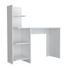 DEPOT E-SHOP Toronto 120 Writing Desk, Four Shelves, White