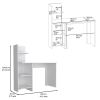 DEPOT E-SHOP Toronto 120 Writing Desk, Four Shelves, White