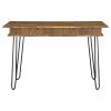 Rustic Amber Writing Desk with 4 Hidden Storages