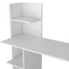 DEPOT E-SHOP Toronto 120 Writing Desk, Four Shelves, White