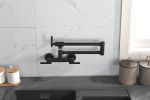 Pot Filler Faucets Both Hot Cold Water Wall Faucet Brass Faucets Kitchen Folding Kitchen Faucets Commercial Sink Faucet 3 Handles 2 Holes Joint Swing
