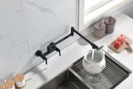 Pot Filler Faucets Both Hot Cold Water Wall Faucet Brass Faucets Kitchen Folding Kitchen Faucets Commercial Sink Faucet 3 Handles 2 Holes Joint Swing