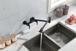 Pot Filler Faucets Both Hot Cold Water Wall Faucet Brass Faucets Kitchen Folding Kitchen Faucets Commercial Sink Faucet 3 Handles 2 Holes Joint Swing