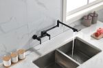 Pot Filler Faucets Both Hot Cold Water Wall Faucet Brass Faucets Kitchen Folding Kitchen Faucets Commercial Sink Faucet 3 Handles 2 Holes Joint Swing
