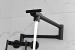 Pot Filler Faucets Both Hot Cold Water Wall Faucet Brass Faucets Kitchen Folding Kitchen Faucets Commercial Sink Faucet 3 Handles 2 Holes Joint Swing