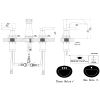 The new model is beautiful and practical Waterfall Bathroom Sink Faucet 3 Hole Dual Handle 8 Inch Bath Faucet with Plastic Perforated Drainer