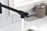 Pot Filler Faucets Both Hot Cold Water Wall Faucet Brass Faucets Kitchen Folding Kitchen Faucets Commercial Sink Faucet 3 Handles 2 Holes Joint Swing