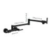 Pot Filler Faucets Both Hot Cold Water Wall Faucet Brass Faucets Kitchen Folding Kitchen Faucets Commercial Sink Faucet 3 Handles 2 Holes Joint Swing