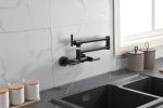 Pot Filler Faucets Both Hot Cold Water Wall Faucet Brass Faucets Kitchen Folding Kitchen Faucets Commercial Sink Faucet 3 Handles 2 Holes Joint Swing