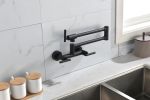 Pot Filler Faucets Both Hot Cold Water Wall Faucet Brass Faucets Kitchen Folding Kitchen Faucets Commercial Sink Faucet 3 Handles 2 Holes Joint Swing